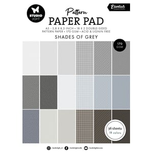 SL Pattern paper pad Shades of grey Essentials 148x210x8mm 3
