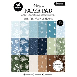 Studio Light Winter Wonderland A5 Christmas Pattern Paper Pa