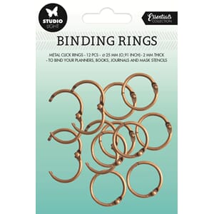 SL Binding click rings Old Gold Essentials 23x23x3mm 12 PC n