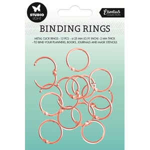 SL Binding click rings Rose Essentials 23x23x3mm 12 PC nr.04