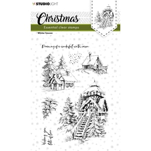 SL Clear Stamp  Christmas Winter houses Essentials 105x148x3