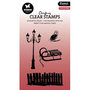 SL Clear Stamp Owl scenery Essentials  63x95x3mm 4 PC nr.710
