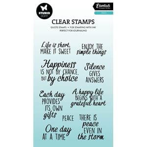 Studio Light Quotes Peace Essentials Clear Stamps (SL-ES-STA