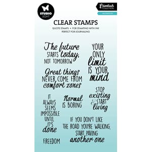 Studio Light Quotes Motivation Essentials Clear Stamps (SL-E