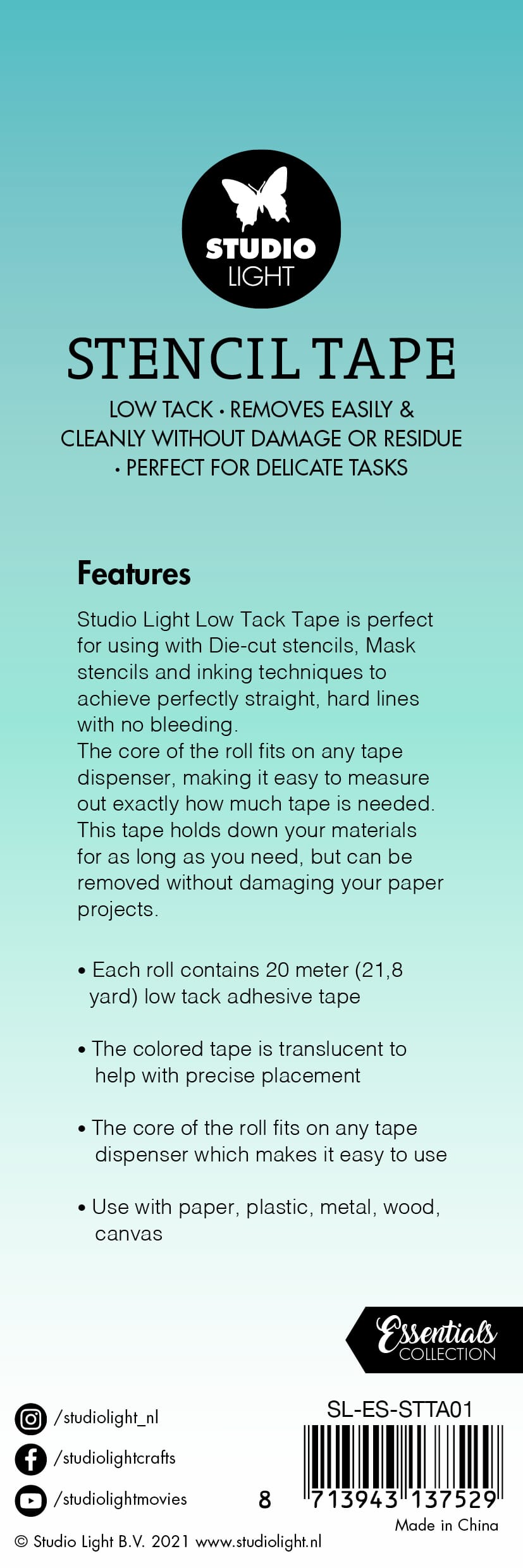 SL Stencil Tape Low Tack 15mm Wide 3 PCS Essential Tools 40x HOBBYLAGERET sl-stencil-tape-low-tack-15mm-wide-3-pcs-essential-tools-40x-hobbylageret