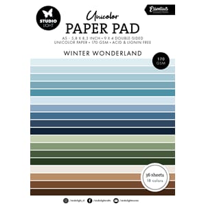Studio Light Winter Wonderland A5 Christmas Unicolor Paper P