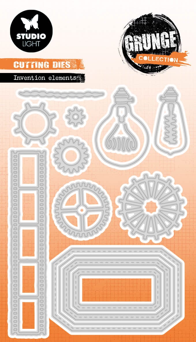 SL Cutting Die Invention elements Grunge Collection 102x155x - HOBBYLAGERET