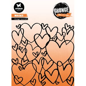 SL Mask Grungy hearts Grunge collection 150x150x1mm 1 PC nr.