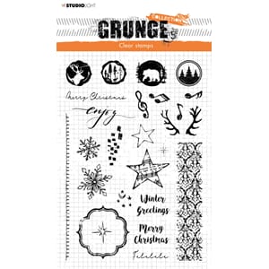 SL Clear Stamp Winter/ Christmas extras Grunge 148x210x3mm 1