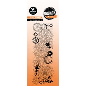 SL Clear Stamp Gear background Grunge Collection 51x146x3mm