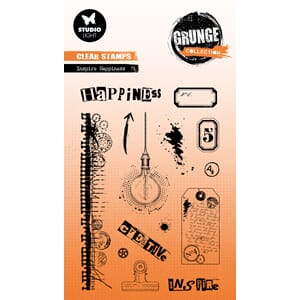 SL Clear Stamp Inspire Happiness Grunge Collection 93x136x3m