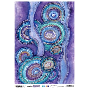 JL Rice Paper Purple Moodle Mindful Moodling 210x297mm nr.17