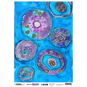 JL Rice Paper Blue Moodle Mindful Moodling 210x297mm nr.18
