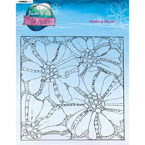 JL Clear Stamp Moodles of flowers Mindful Moodling 190x190x3