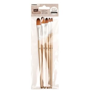 Studio Light Art Brushes Filbert Shape (Sizes: 2,6,8,10,12)