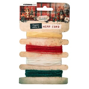 JMA Ribbon Organza (5mm) & hemp cord Festive Nostalgia 85x14