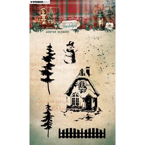 JMA Clear Stamp Winter scenery Festive Nostalgia 93x133x3mm