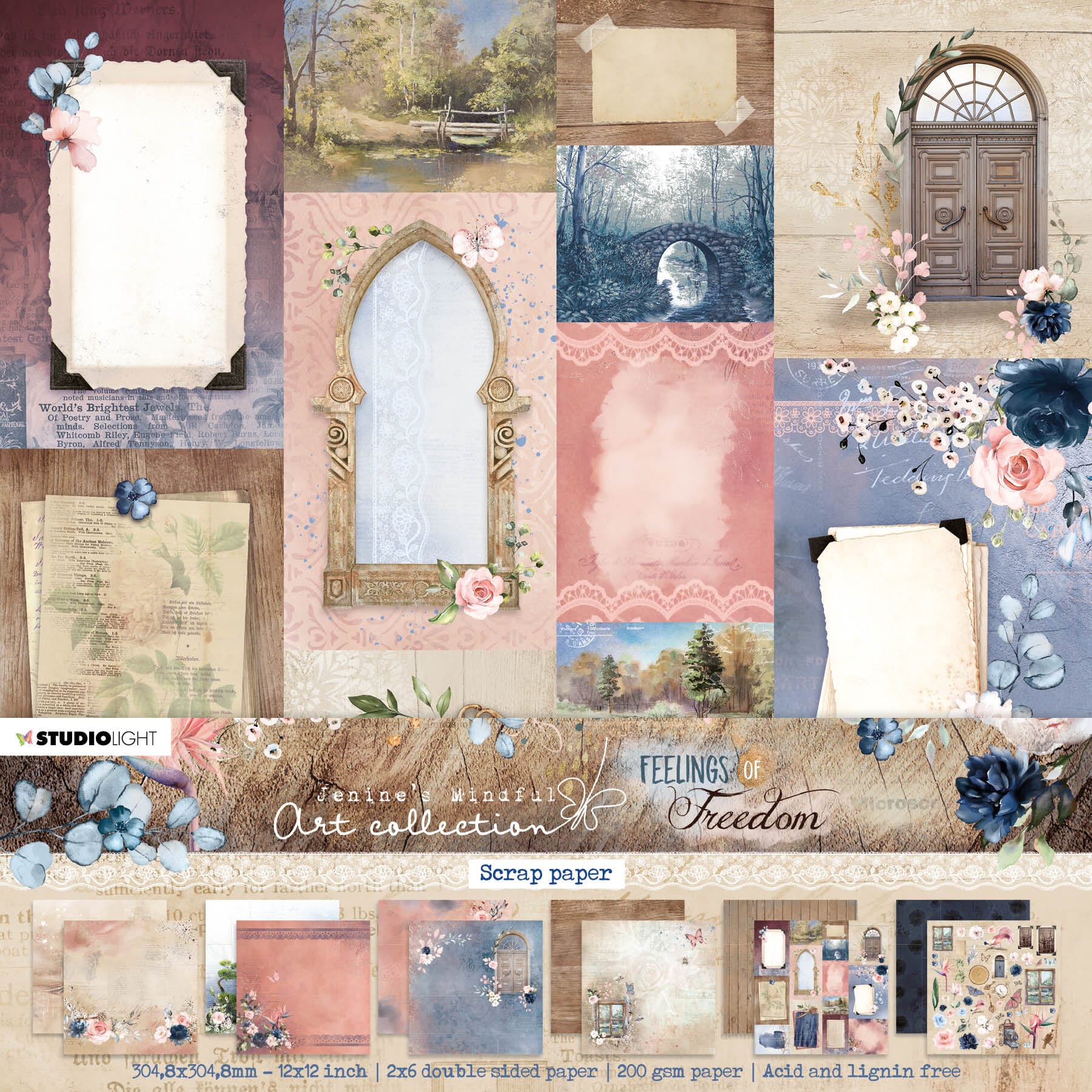 JMA Paper Set Design paper Feelings of Freedom 304,8x304,8x3 - HOBBYLAGERET