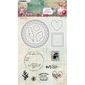 JMA Stamp and Cutting dies Heart ATC Sending You Love 95x138