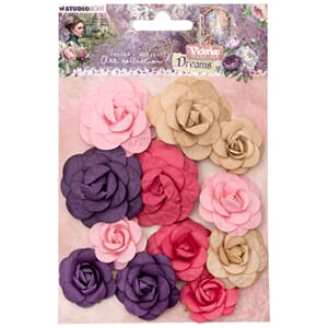 JMA Paper Flowers 3, 4 & 5 cm Victorian Dreams 120x180x10mm