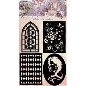 JMA Mask Victorian ATC backgrounds Victorian Dreams 130x180x