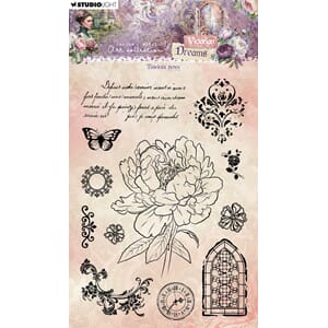 JMA Clear Stamp Timeless peony Victorian Dreams 135x195x3mm