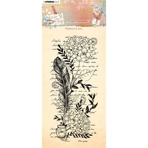 JMA Clear Stamp Hydrangea & quill Write Your Story 105x210x3
