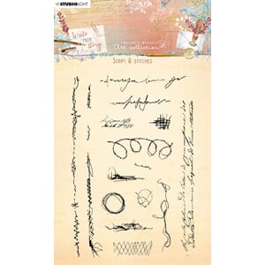 JMA Clear Stamp Script & stitches Write Your Story 105x148x3