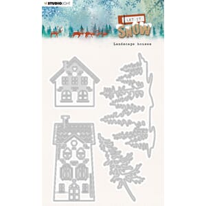 SL Cutting Dies Landscape houses Let it snow 102x143x1mm 4 P
