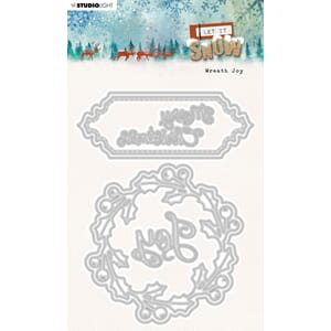 SL Cutting Dies Wreath joy Let it snow 107x140x1mm 6 PC nr.3