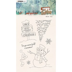 SL Clear stamp Snow fun Let it snow 105x148x3mm 3 PC nr.265