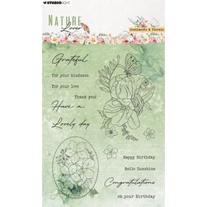SL Clear Stamps Sentiments & florals Nature Lover 99x139x3mm