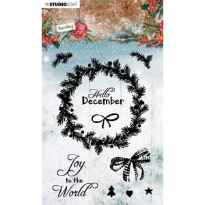 SL Clear stamp Christmas wreath Sending Joy 105x148mm nr.55