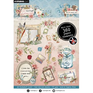 SL Die-cut Paper Pad Vintage elements Vintage Diaries 148x21