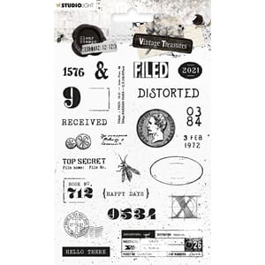 SL Clear stamp Written in ink Vintage Treasures 105x148x3mm