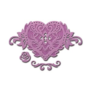 Floral Heart Accent - Die D-Lites