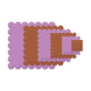 Classic Scallop Squares, sm