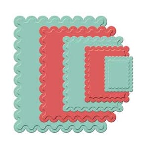 Classic Scallop Rectanges, lg