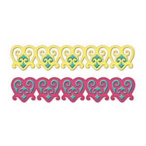 PENDANTS, RENAISSAINCE HEARTS BORDER