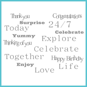 Many Words - CELEBRA'TIONS STAMP