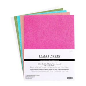 Spellbinders Spring Tones Glitter Cardstock 8.5x11 Inch (10p