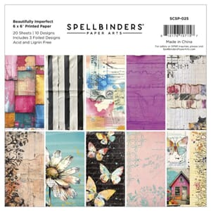 Spellbinders Beautifully Imperfect 6x6 Inch Printed Paper Pa