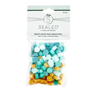 Spellbinders Must-Have Wax Bead Mix Teal (100pcs) (WS-118)