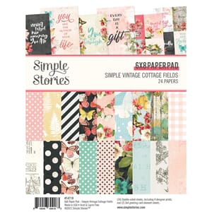 "Simple Stories Simple Vintage Cottage Fields 6x8 Inch Paper