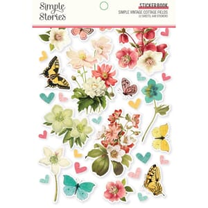 "Simple Stories Simple Vintage Cottage Fields Sticker Book (