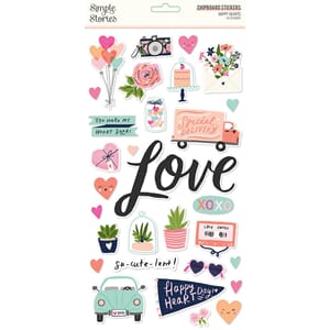 "Simple Stories Happy Hearts Chipboard (16915)
Happy Hearts
