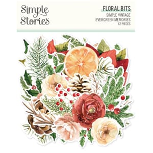 Simple Stories Simple Vintage Evergreen Memories Floral Bits