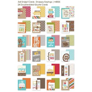 3x4 Sn@p! Cards - Snappy Sayings - 24 double sided quote car