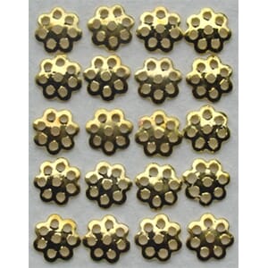 halvrund metall blomst, messing