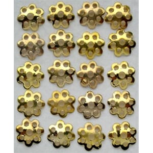 halvrund metall blomst, messing